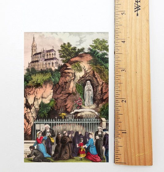Currier & Ive's "Pilgrims to Lourdes" Holy Card – Healing Prayer – pack of 10/100/1000
