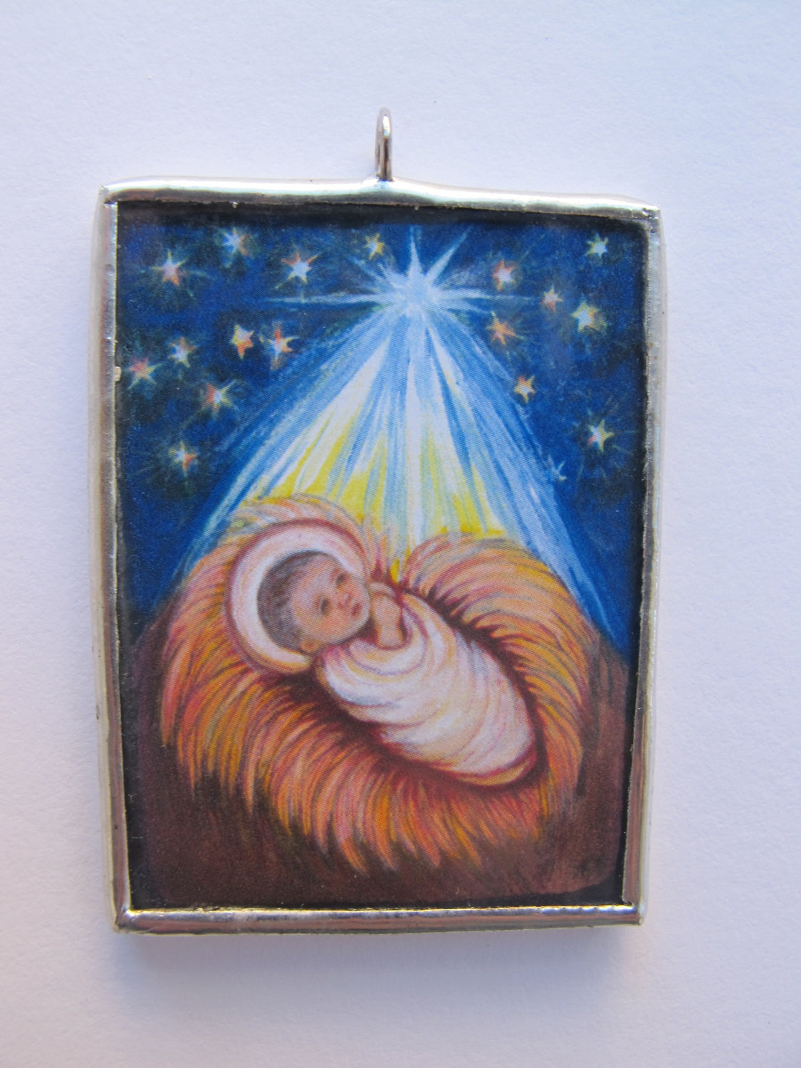 Baby Jesus Soldered Christmas Ornament