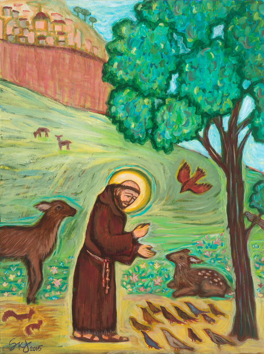 Francis Preaching to the Birds Art Print